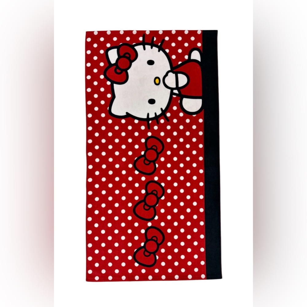 Hello Kitty Red Polka Dot Beach Towel- New